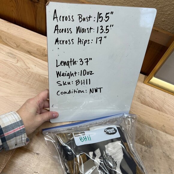 Deletta Anthropologie Abstract Print Sleeveless V-Neck Dress Size Small NWT - Picture 11 of 12